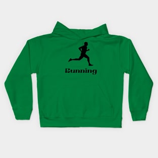 Man Running for fitness Kids Hoodie